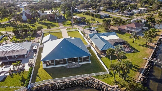 bird's eye view with a residential view