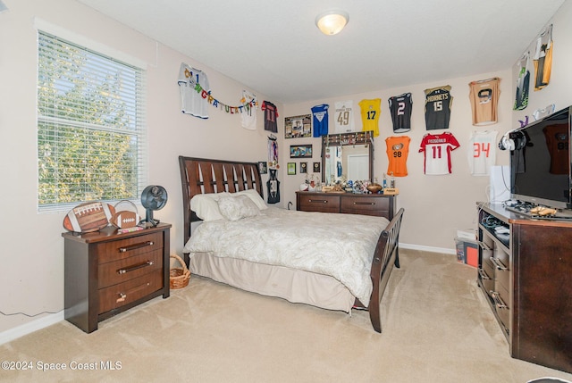 view of carpeted bedroom