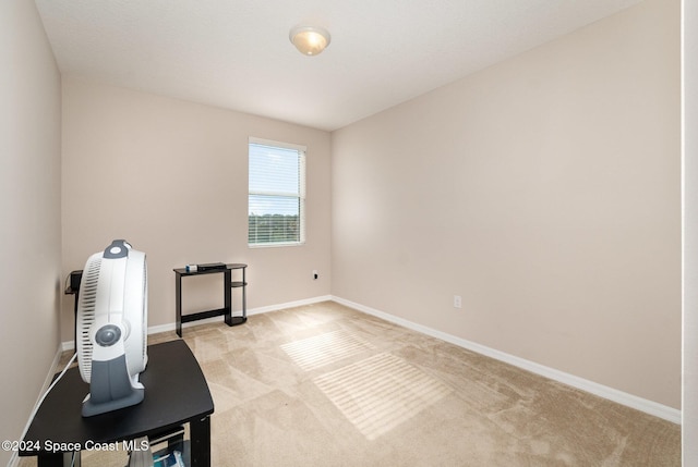 empty room featuring light carpet