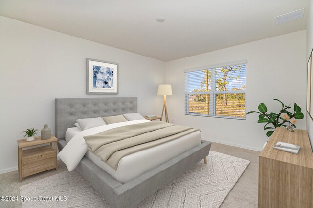 view of carpeted bedroom