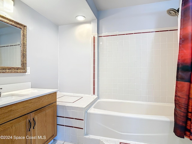 1037 Poinsetta St, Cocoa, FL 32927 - bathroom with vanity and shower / bath combination with curtain