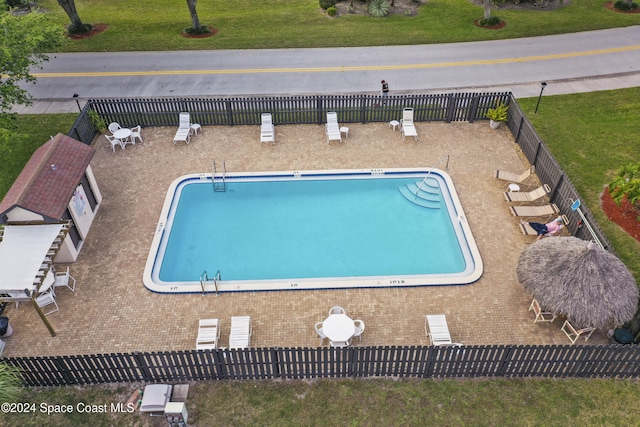 view of pool with a patio