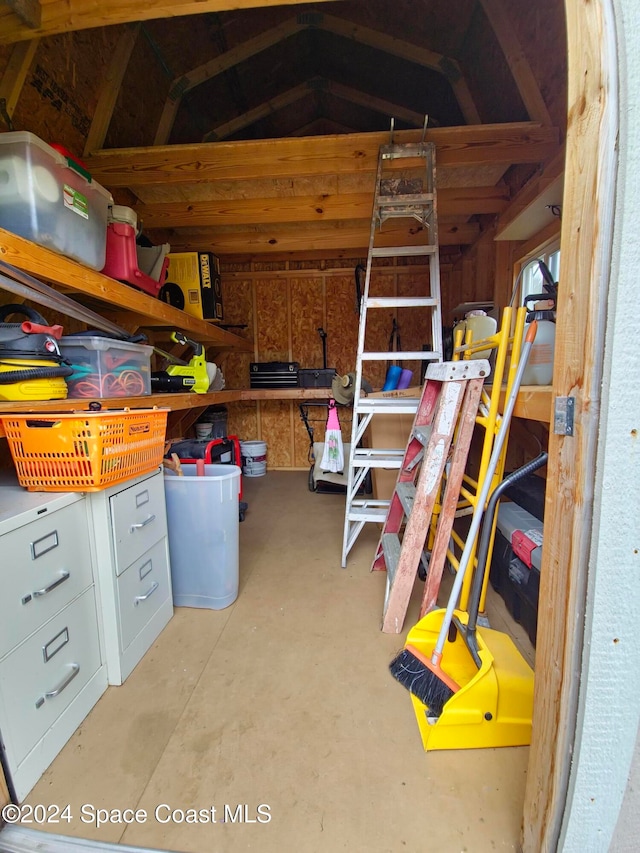 view of storage room