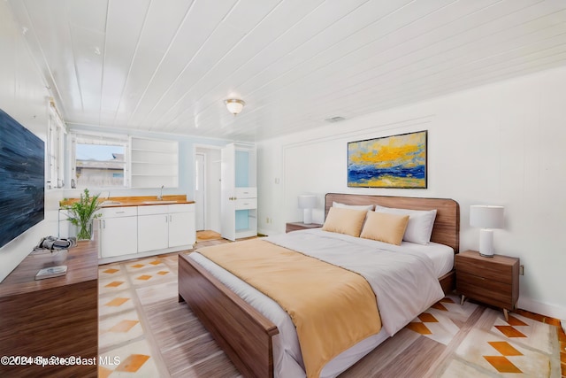 bedroom featuring sink