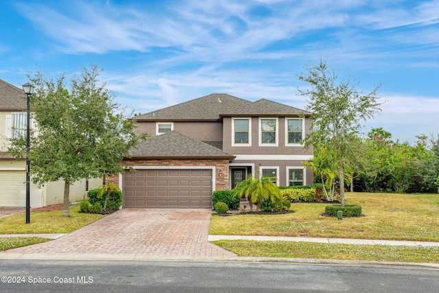 view of front of house with a front yard