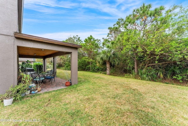 view of yard featuring a patio area