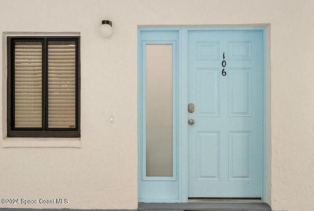 view of doorway to property