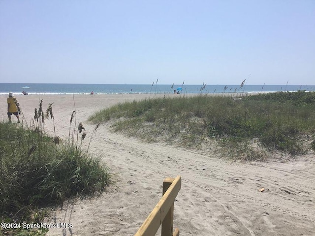 property view of water with a beach view