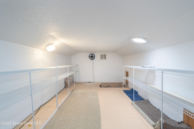 interior space with lofted ceiling