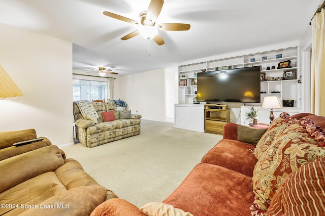 view of carpeted living room