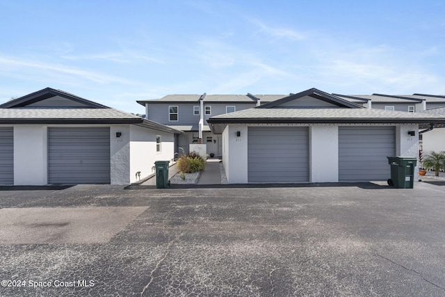 exterior space featuring a garage