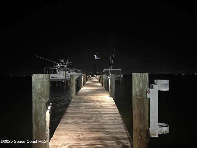 view of dock area