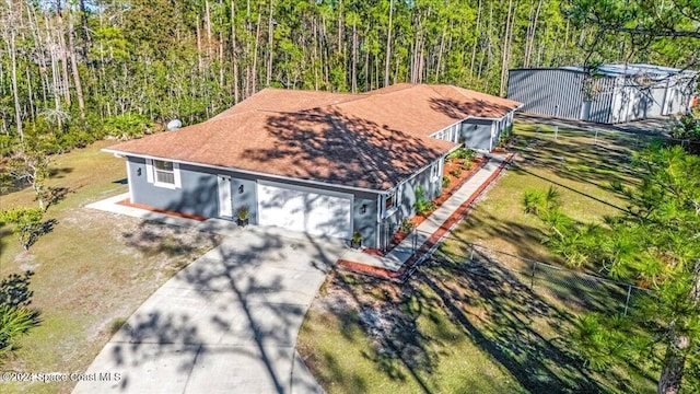 birds eye view of property