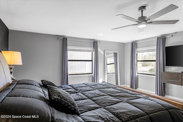 bedroom with ceiling fan