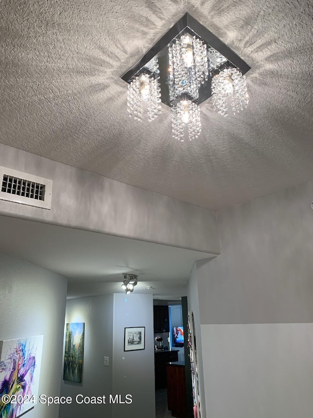 room details featuring a textured ceiling