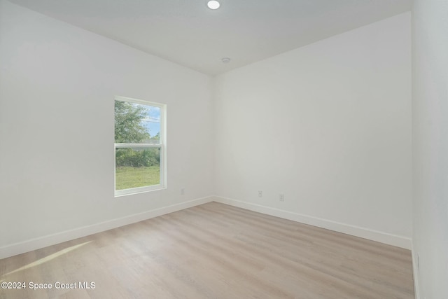 empty room featuring light hardwood / wood-style floors