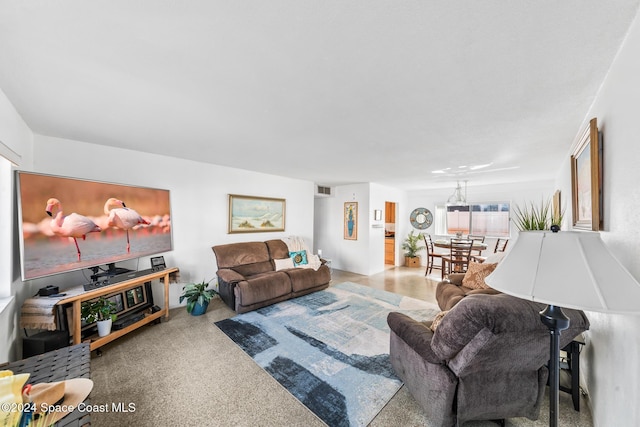 view of carpeted living room