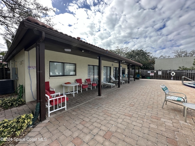 view of patio with cooling unit