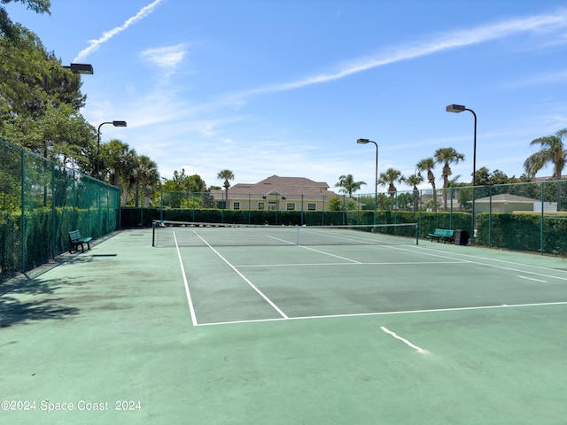 view of tennis court