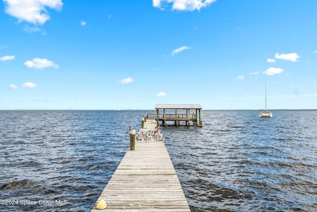 100 Bonita St, Titusville, FL 32780 - dock area featuring a water view