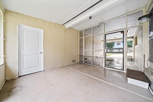 empty room with concrete floors