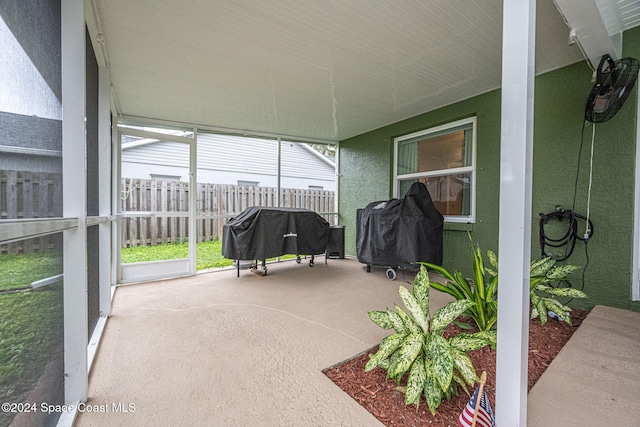 view of sunroom