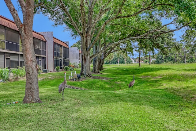 surrounding community with a yard