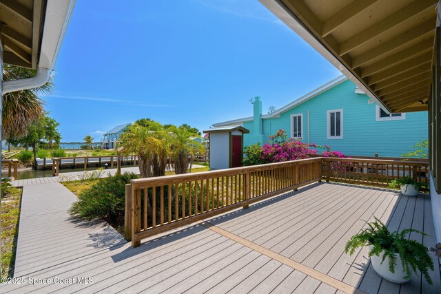 36 Vip Is Unit A, Grant, FL 32949 - deck featuring a water view