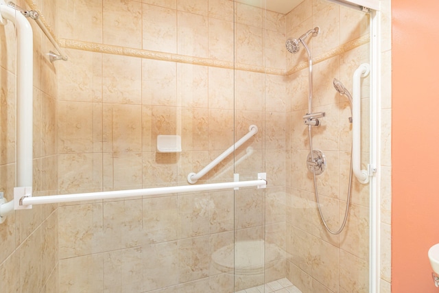 bathroom with walk in shower