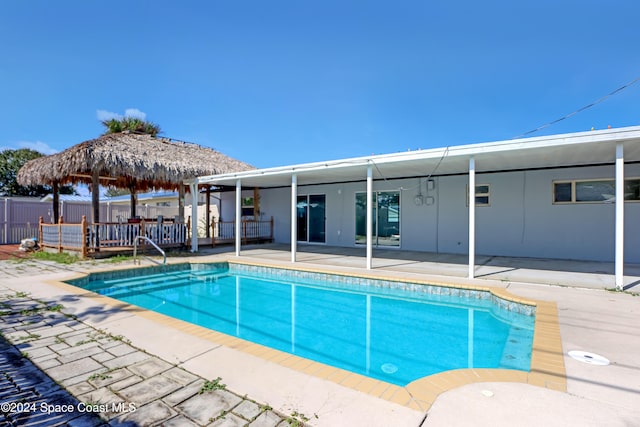 view of pool with a patio area