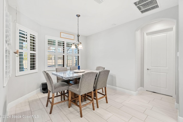 view of dining space