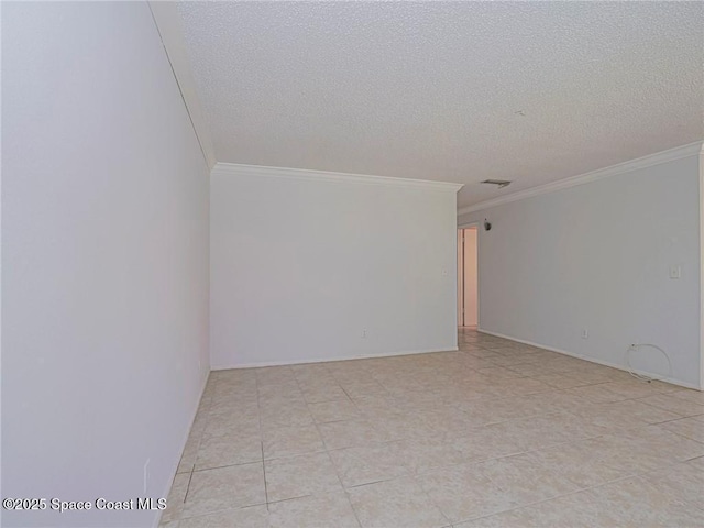 28 Pine Arbor Ln Unit 206, Vero Beach, FL 32962 - unfurnished room with crown molding, a textured ceiling, and light tile patterned flooring