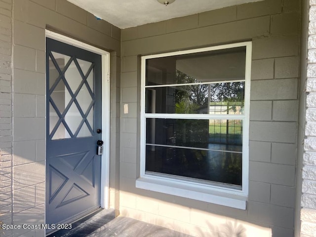 view of doorway to property