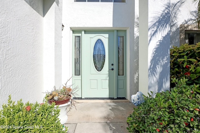 view of doorway to property