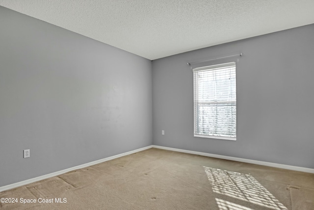 spare room with carpet floors and a textured ceiling