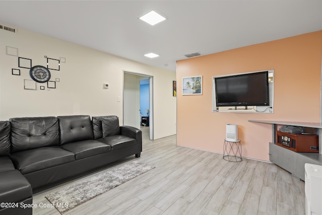 living room featuring light hardwood / wood-style floors