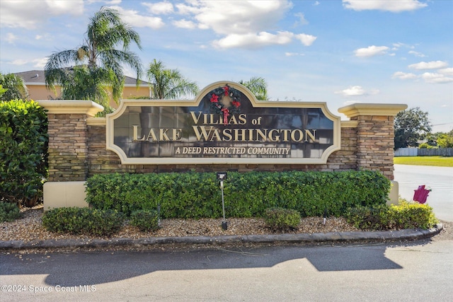 view of community sign