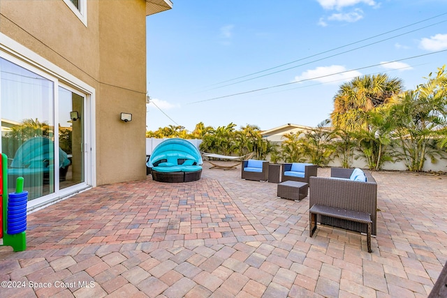 view of patio / terrace with an outdoor hangout area