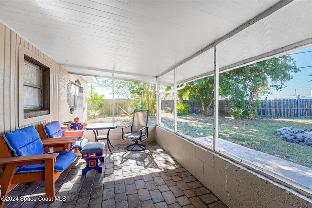 view of sunroom