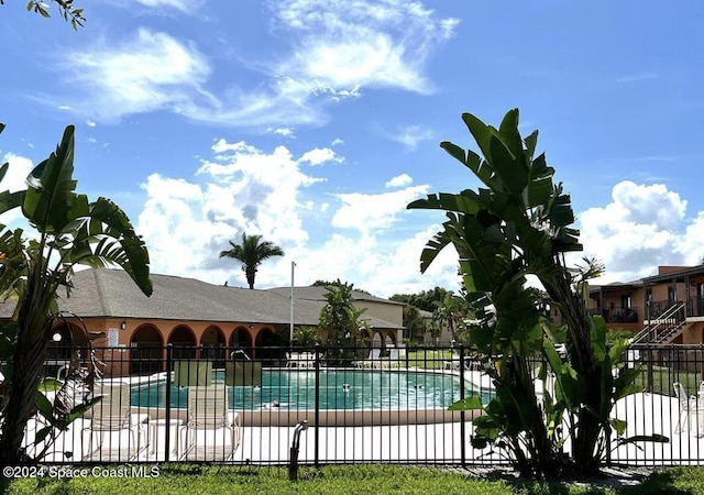 view of pool featuring a patio area