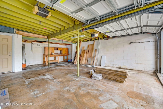 garage featuring a garage door opener