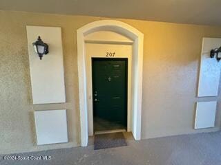 view of doorway to property