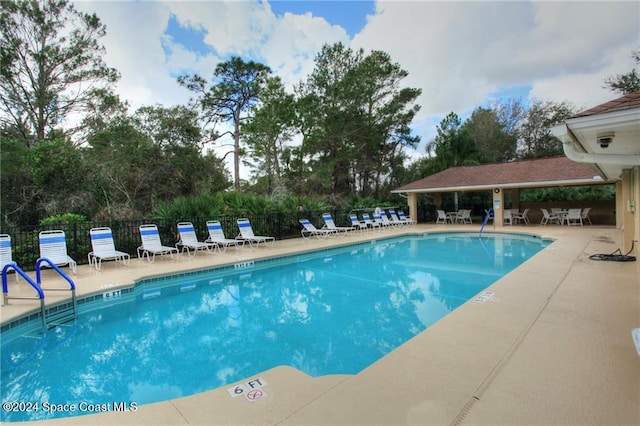 view of pool with a patio area