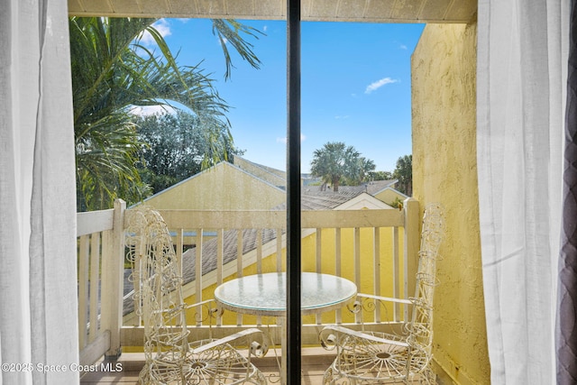 view of balcony