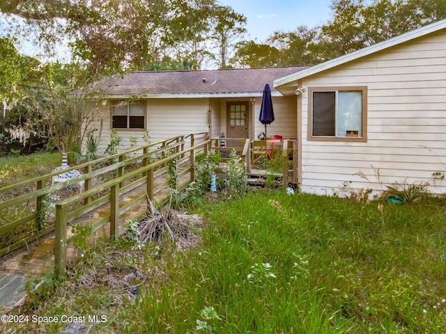 view of rear view of property