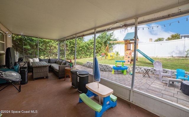 view of sunroom / solarium