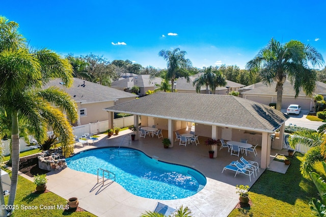 view of pool with a patio