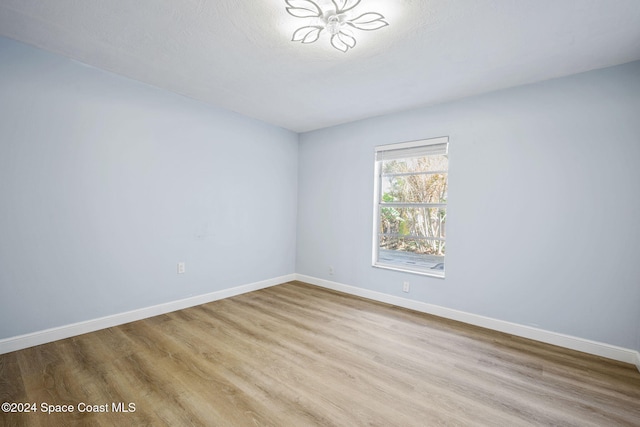 empty room featuring light hardwood / wood-style flooring