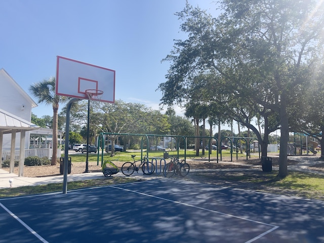 view of basketball court