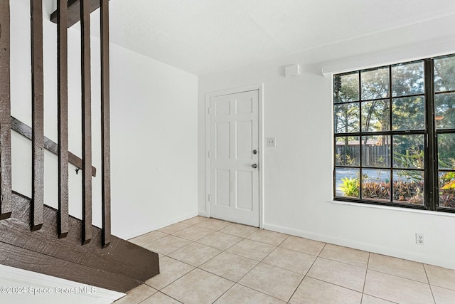 view of tiled foyer